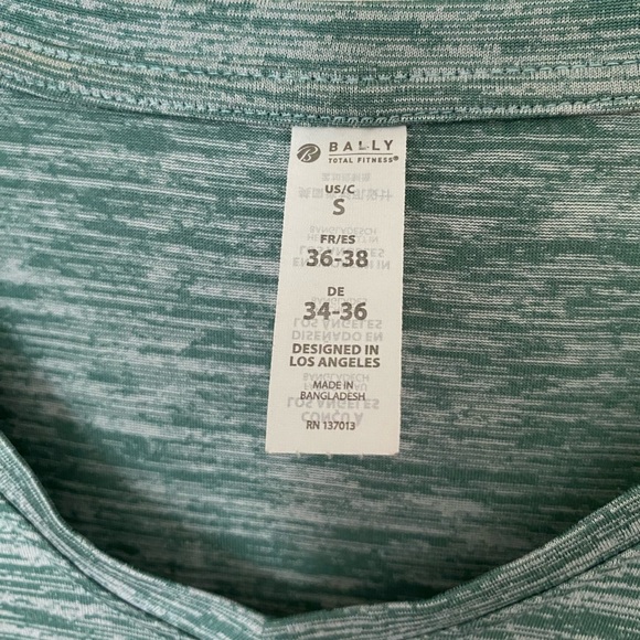 Bally Total Fitness Heather Green Active T Shirt - Picture 3 of 5